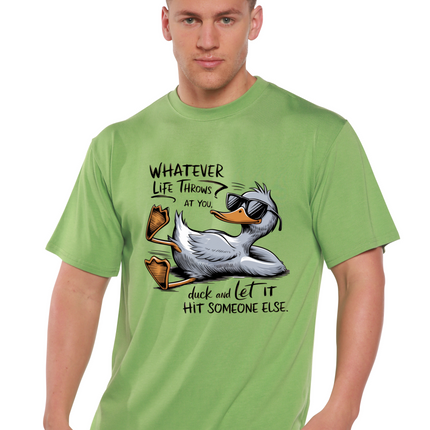 Whatever Life Throws at You Funny Unisex Bamboo/Cotton Graphic T-Shirt