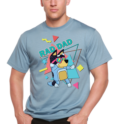 Rad Dad Bluey Men's Bamboo Short Sleeve Graphic T-Shirt