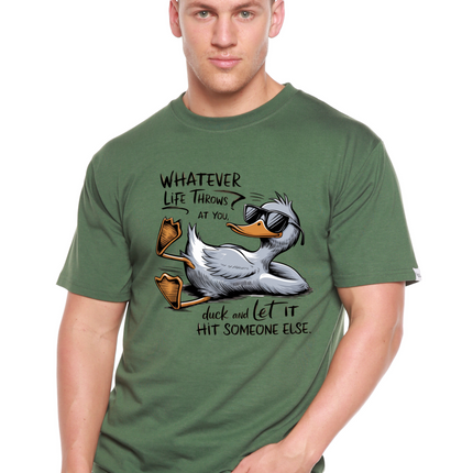 Whatever Life Throws at You Funny Unisex Bamboo/Cotton Graphic T-Shirt