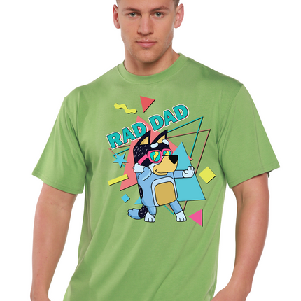 Rad Dad Bluey Men's Bamboo Short Sleeve Graphic T-Shirt