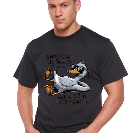 Whatever Life Throws at You Funny Unisex Bamboo/Cotton Graphic T-Shirt