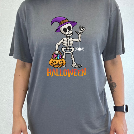 Happy Halloween Unisex Bamboo Viscose/Organic Cotton Short Sleeve Graphic T-Shirt