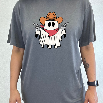 Cowboy Ghost Unisex Bamboo Viscose/Organic Cotton Short Sleeve Graphic T-Shirt