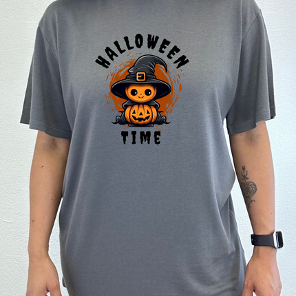 Halloween Time Unisex Bamboo Viscose/Organic Cotton Short Sleeve Graphic T-Shirt