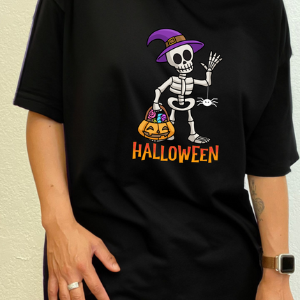 Happy Halloween Unisex Bamboo Viscose/Organic Cotton Short Sleeve Graphic T-Shirt