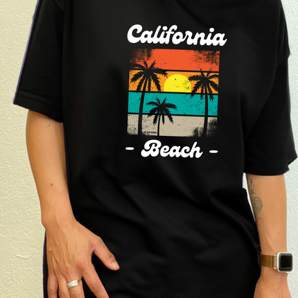 California Beach Unisex Bamboo Viscose/Organic Cotton Short Sleeve Graphic T-Shirt