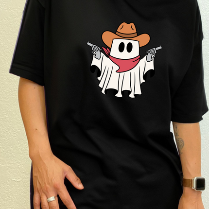 Cowboy Ghost Unisex Bamboo Viscose/Organic Cotton Short Sleeve Graphic T-Shirt