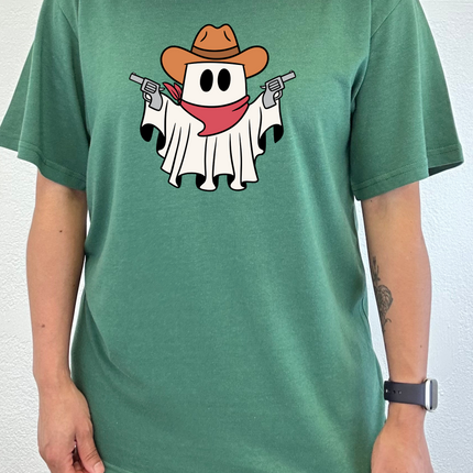 Cowboy Ghost Unisex Bamboo Viscose/Organic Cotton Short Sleeve Graphic T-Shirt