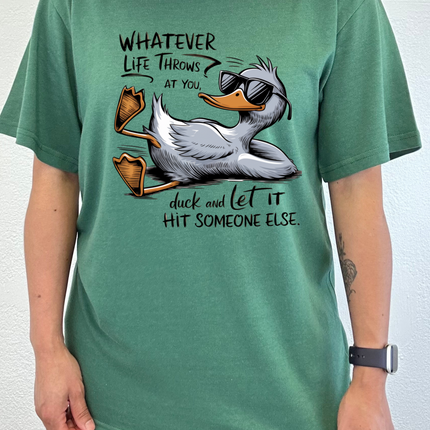 Whatever Life Throws at You Funny Unisex Bamboo/Cotton Graphic T-Shirt