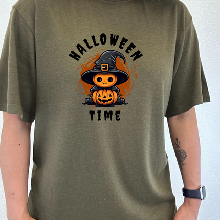 Halloween Time Unisex Bamboo Viscose/Organic Cotton Short Sleeve Graphic T-Shirt