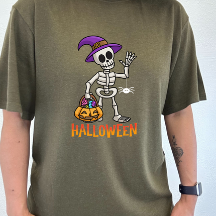 Happy Halloween Unisex Bamboo Viscose/Organic Cotton Short Sleeve Graphic T-Shirt