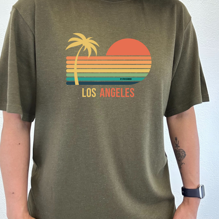 Los Angeles Unisex Bamboo Viscose/Organic Cotton Short Sleeve Graphic T-Shirt