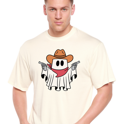 Cowboy Ghost Unisex Bamboo Viscose/Organic Cotton Short Sleeve Graphic T-Shirt