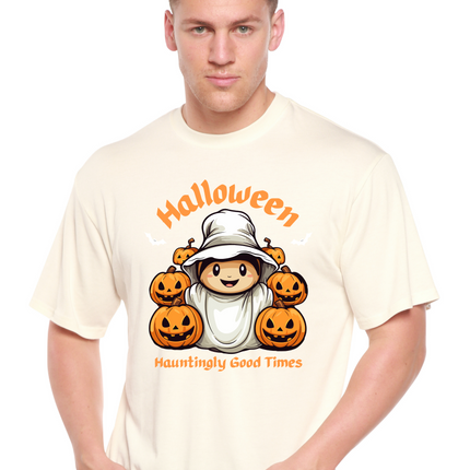 Halloween Hauntingly Good Times Day Men's Bamboo Viscose/Organic Cotton Short Sleeve Graphic T-Shirt