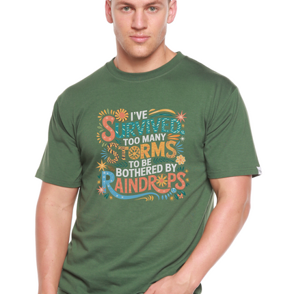 I've Survived Too Many Storms to Be Both Unisex Bamboo/Cotton Graphic T-Shirt