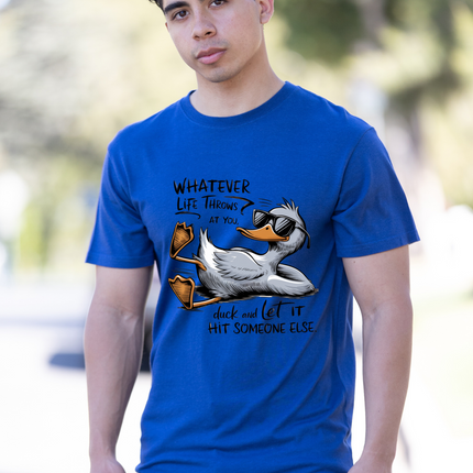 Whatever Life Throws at You Funny Unisex Bamboo/Cotton Graphic T-Shirt