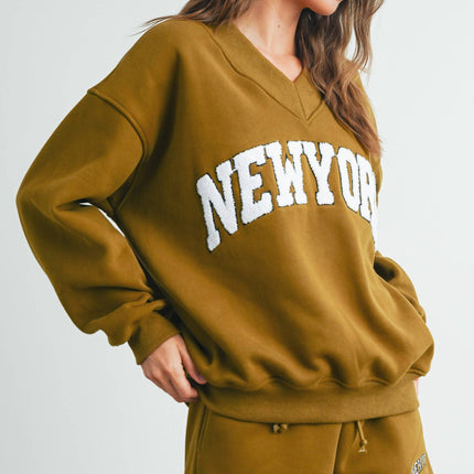 New York V-Neck Sweatshirt