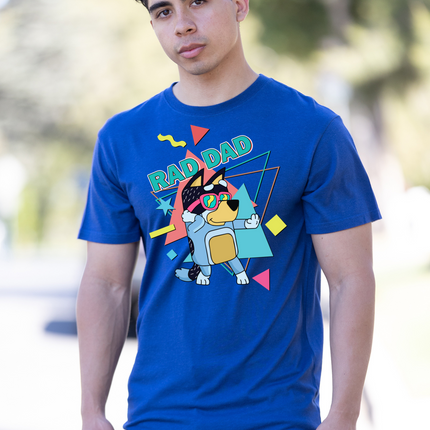 Rad Dad Bluey Men's Bamboo Short Sleeve Graphic T-Shirt
