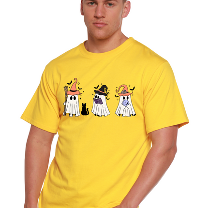 Halloween Boo Men's Bamboo Viscose/Organic Cotton Short Sleeve Graphic T-Shirt