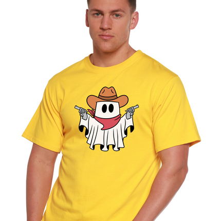 Cowboy Ghost Unisex Bamboo Viscose/Organic Cotton Short Sleeve Graphic T-Shirt