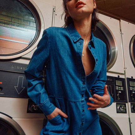 The Sunday Stroll Denim Shirt Dress