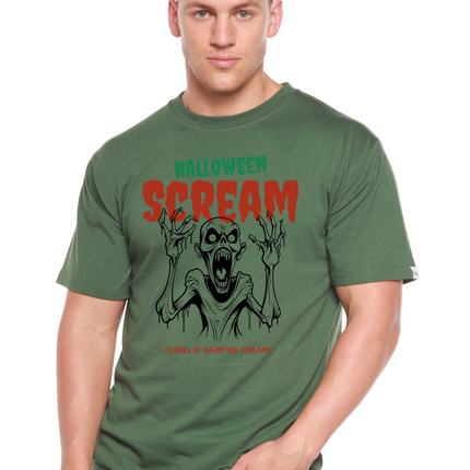 Halloween Scream Men's Bamboo Viscose/Organic Cotton Short Sleeve Graphic T-Shirt