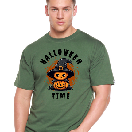 Halloween Time Unisex Bamboo Viscose/Organic Cotton Short Sleeve Graphic T-Shirt