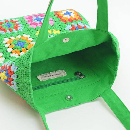 Rooted Radiance Crochet Tote