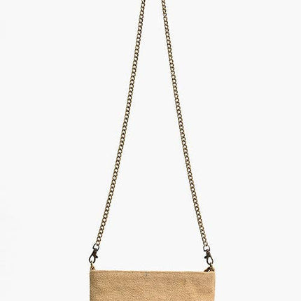Desert Oasis Embellished Clutch – Luxe Handwoven Jacquard