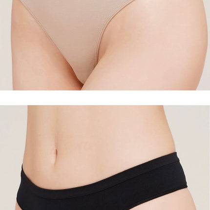 Seamless String Briefs - Pack of 2 (Black/Naturale)