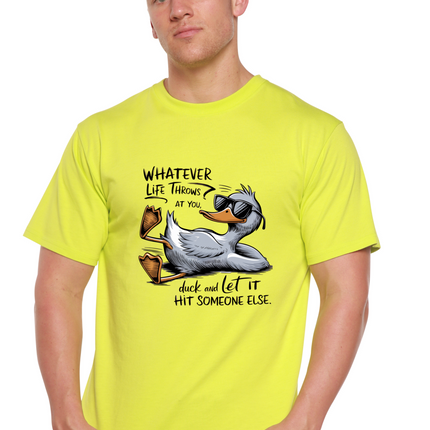 Whatever Life Throws at You Funny Unisex Bamboo/Cotton Graphic T-Shirt