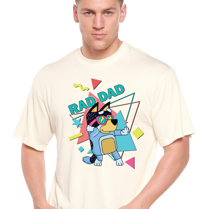 Rad Dad Bluey Men's Bamboo Short Sleeve Graphic T-Shirt