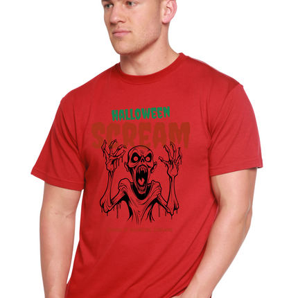 Halloween Scream Men's Bamboo Viscose/Organic Cotton Short Sleeve Graphic T-Shirt