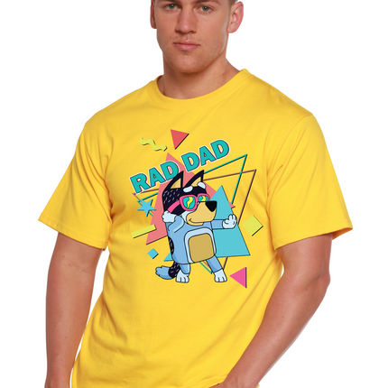 Rad Dad Bluey Men's Bamboo Short Sleeve Graphic T-Shirt