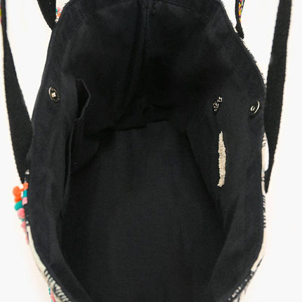 Tropical Leopard Embellished Tote