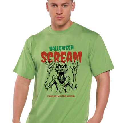 Halloween Scream Men's Bamboo Viscose/Organic Cotton Short Sleeve Graphic T-Shirt