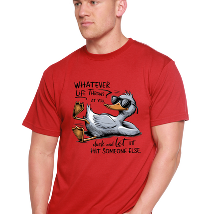 Whatever Life Throws at You Funny Unisex Bamboo/Cotton Graphic T-Shirt