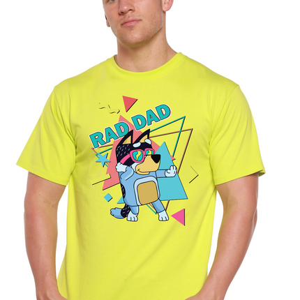 Rad Dad Bluey Men's Bamboo Short Sleeve Graphic T-Shirt