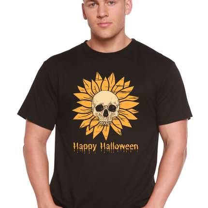 Happy Halloween Day Men's Bamboo Viscose/Organic Cotton Short Sleeve Graphic T-Shirt