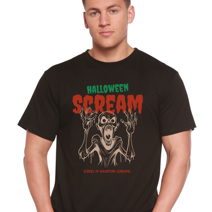 Halloween Scream Men's Bamboo Viscose/Organic Cotton Short Sleeve Graphic T-Shirt