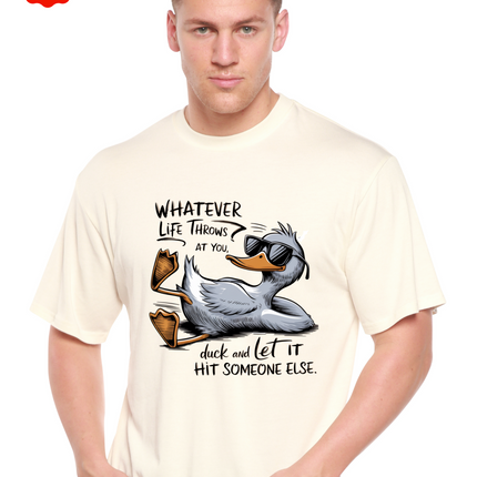 Whatever Life Throws at You Funny Unisex Bamboo/Cotton Graphic T-Shirt
