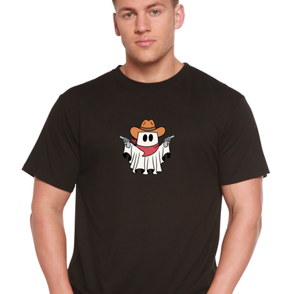 Cowboy Ghost Unisex Bamboo Viscose/Organic Cotton Short Sleeve Graphic T-Shirt