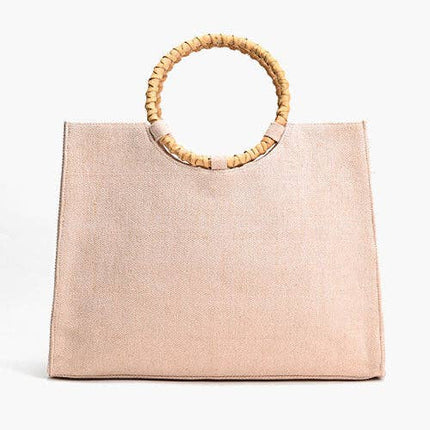 Tropical Pink Flamenco Embellished Tote – Artisanal Elegance