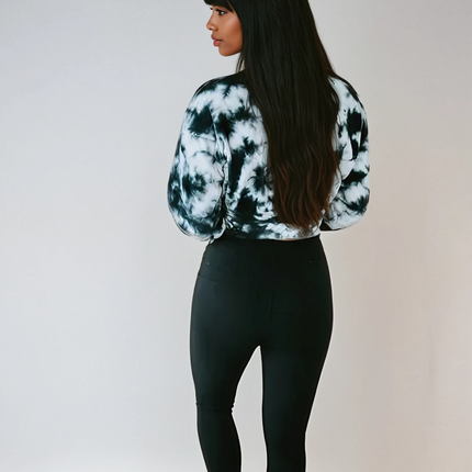 Midnight Velvet Tie-Dye Crop Pullover