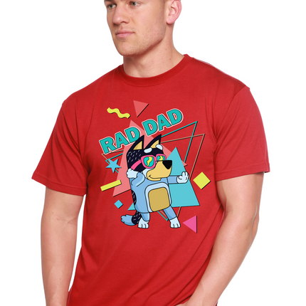 Rad Dad Bluey Men's Bamboo Short Sleeve Graphic T-Shirt