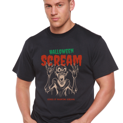 Halloween Scream Men's Bamboo Viscose/Organic Cotton Short Sleeve Graphic T-Shirt