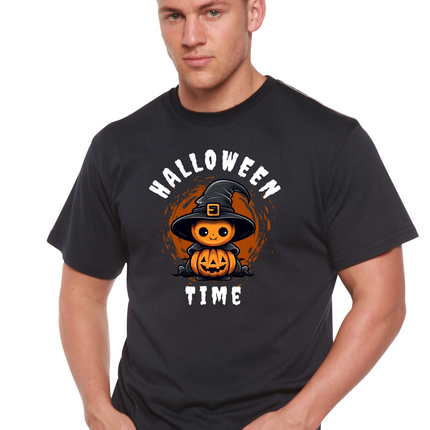 Halloween Time Unisex Bamboo Viscose/Organic Cotton Short Sleeve Graphic T-Shirt