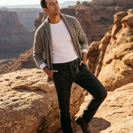 Angora and Wool | Long sleeve base layer shirt (Men's)