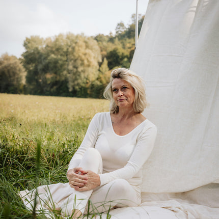 Angora and Silk | Long sleeve base layer shirt (Women's)
