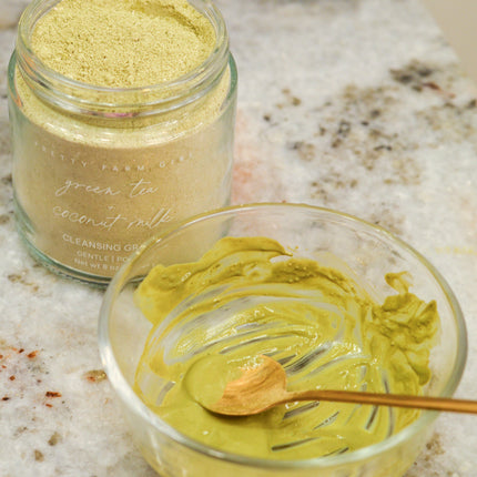 Green Tea + Coconut Milk Facial Cleansing Grains